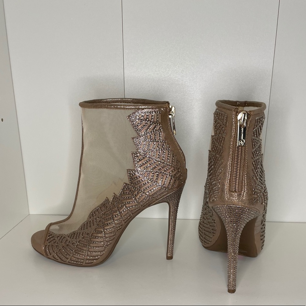 Jessica Simpson Booties Open Toe Mesh - image 1
